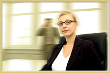 Executive woman looking